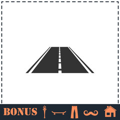 Highway icon flat