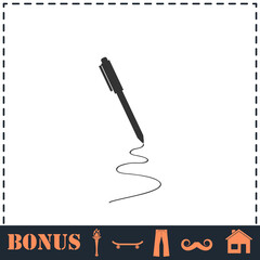 Pen icon flat