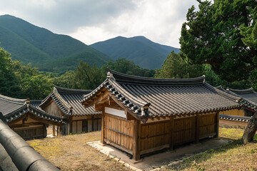 Fototapeta na wymiar Part of Oksan Academy in Gyeongju, South Korea, a UNESCO World Heritage Site