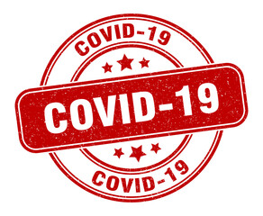 covid-19 stamp. covid-19 label. round grunge sign