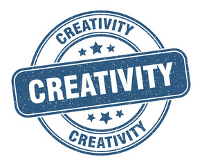 creativity stamp. creativity label. round grunge sign
