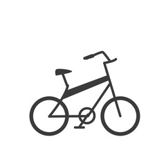 Fototapeta premium bicycle retro with thick frame on white background