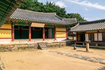 Fototapeta na wymiar Oksan Academy in Gyeongju, South Korea, a UNESCO World Heritage Site.