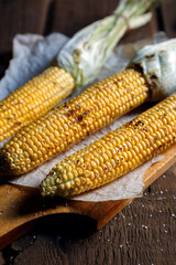 grilled corn with butter and salt