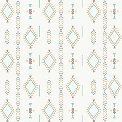 Aztec tribal ethnic seamless pattern with geometric shapes