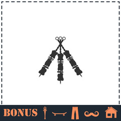Kebab icon flat