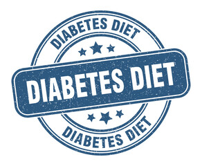 diabetes diet stamp. diabetes diet label. round grunge sign