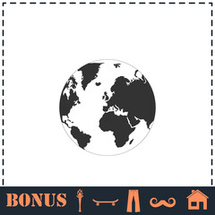 Earth icon flat