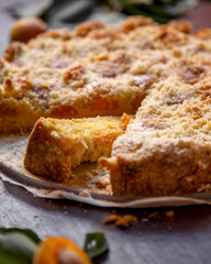 apricot pie with cinnamon