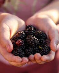 handful of blackberries