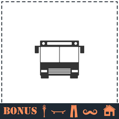 Bus icon flat