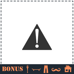 Attention icon flat