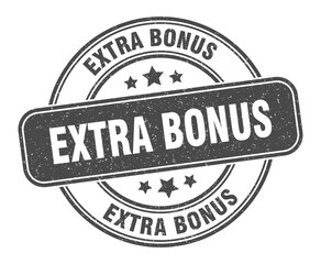 Obraz premium extra bonus stamp. extra bonus label. round grunge sign