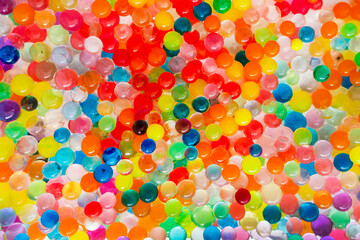 colored orbiz, balls.  Many multicolored orbits, helium balls