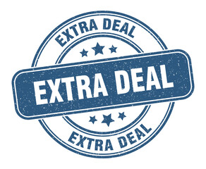 extra deal stamp. extra deal label. round grunge sign