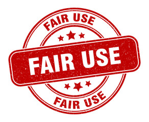 fair use stamp. fair use label. round grunge sign
