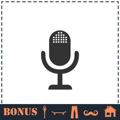 Microphone icon flat