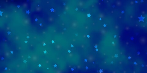 Light BLUE vector pattern with abstract stars.