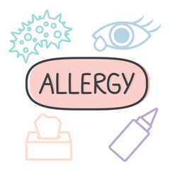 allergy medical concept- vector illustration