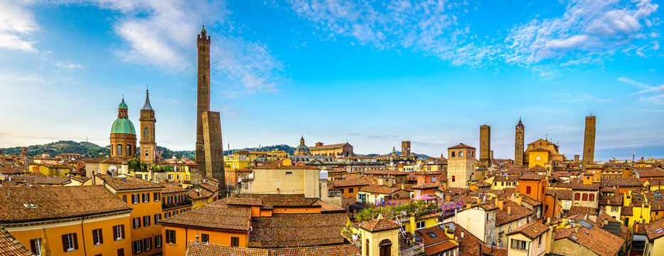 famous old town of Bologna in italy