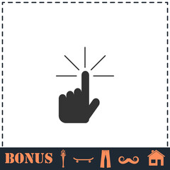 Hand click icon flat