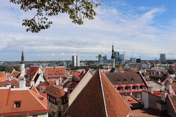 view of the old town Tallinn Estonia