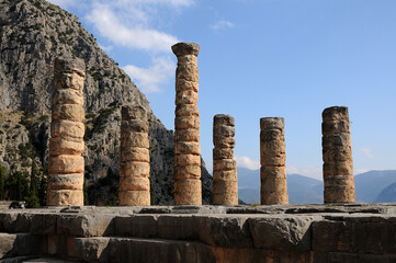 Columns of the Temple of Apollo at Delphi, Greece