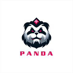 panda head gaming logo design © modal tampang
