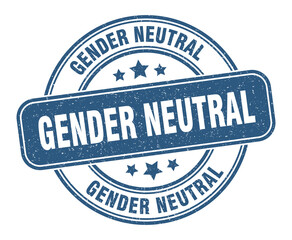 Fototapeta premium gender neutral stamp. gender neutral label. round grunge sign