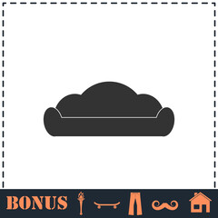 Sofa icon flat