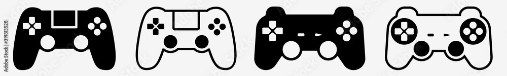 Wall mural game controller icon set | gamepad game controller vector illustration logo | gaming controller icon