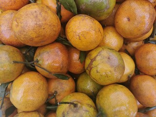 Full frame of group of oranges