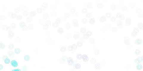 Light pink, blue vector natural layout with flowers.