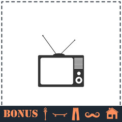 Obraz premium TV icon flat