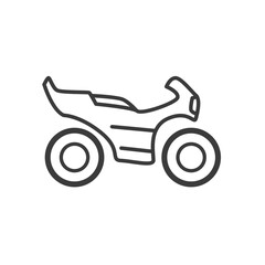 motorcycle fast for one person, line style, on white background