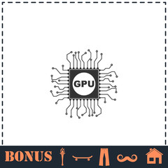 Gpu icon flat