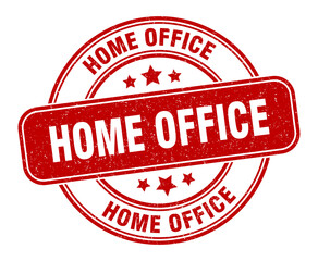 home office stamp. home office label. round grunge sign