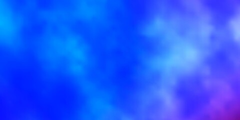 Light Blue, Red vector backdrop with cumulus.