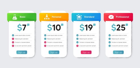 Education icons set. Price table chart, business plan template. Included icon as Management, Chemistry lab, Approved message signs. Love mail flat icons. Agent, Laboratory, Accepted chat. Vector