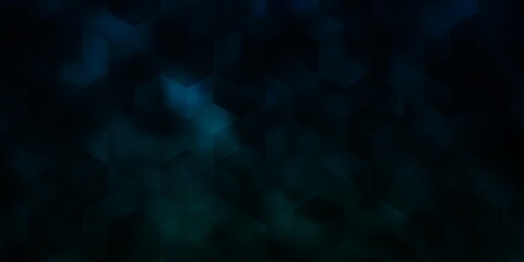 Dark Blue, Green vector texture with colorful hexagons.