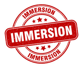 immersion stamp. immersion label. round grunge sign