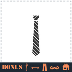 Tie icon flat