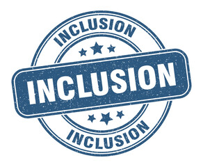 inclusion stamp. inclusion label. round grunge sign