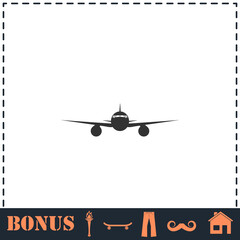 Aircraft icon flat