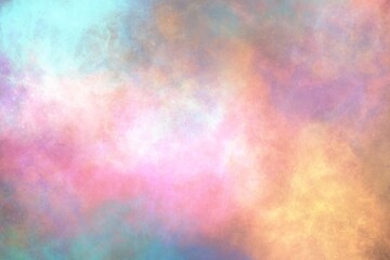 Effect color painting of nebula in galaxy. smoke background. 