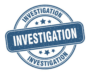investigation stamp. investigation label. round grunge sign