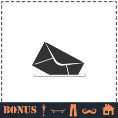 Mail box icon flat