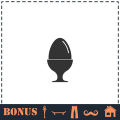 Egg On Stand icon flat