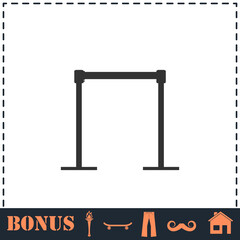 Horizontal bar icon flat