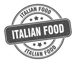 italian food stamp. italian food label. round grunge sign